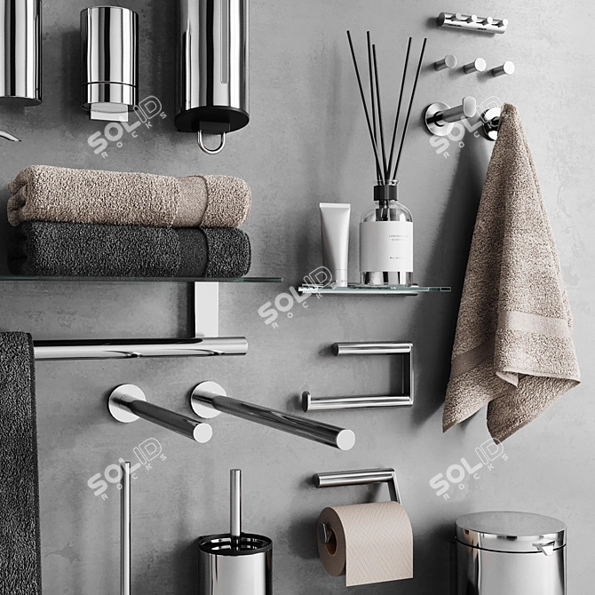 Keuco Plan Towel Rail 3D model image 3