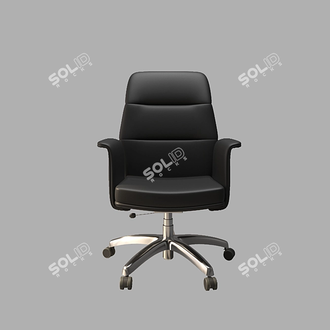 Elegant Italian Office Chair 3D model image 3