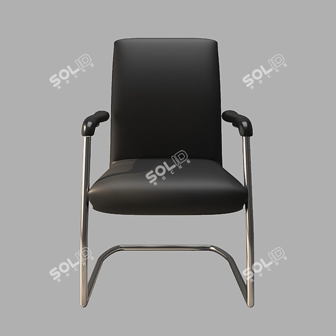 Italian Office Chair Odeon 3D model image 3