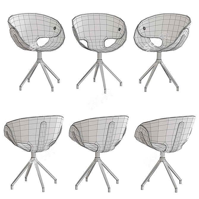 Tonon Chair: Stylish Seating 3D model image 2