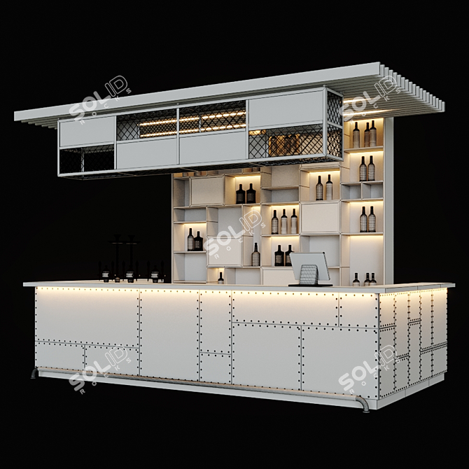 Industrial Loft Bar 3D model image 3