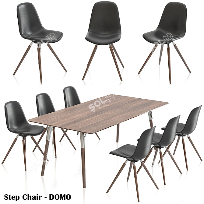 Ergonomic Step Chair - Stylish and Comfortable 3D model image 1