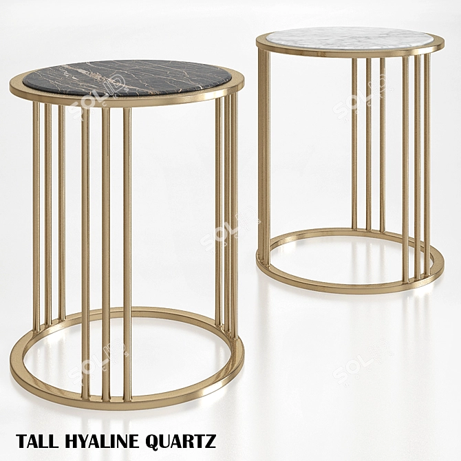 Elegant Tincani Quartz Side Table 3D model image 1