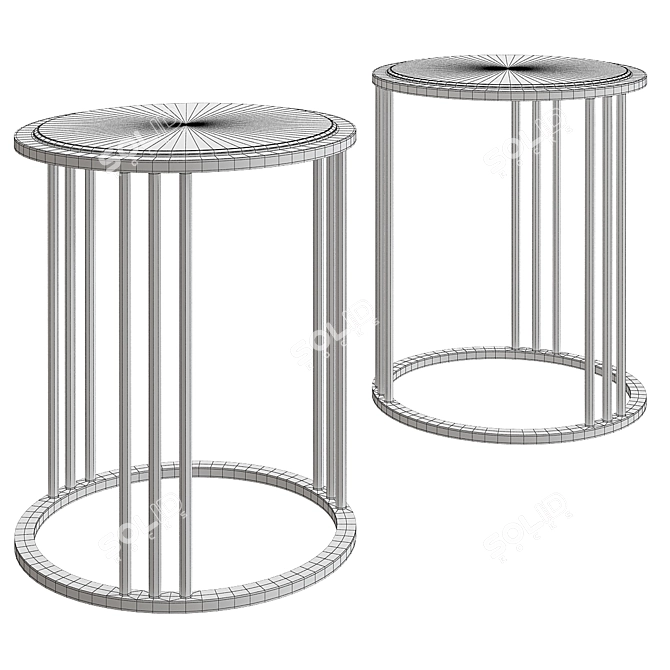 Elegant Tincani Quartz Side Table 3D model image 2