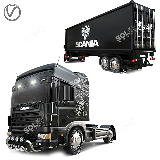 Scania 2016 Eagle Design 3D Model 3D model image 2