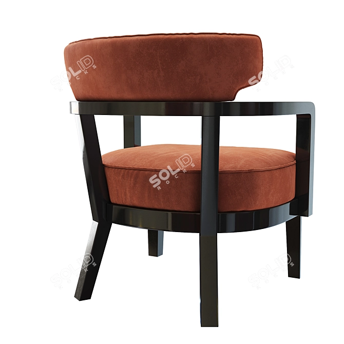 Elegant Zoe Armchair 3D model image 4