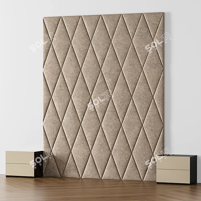 Modern Wall Panel 15: Stylish Design & Easy Installation 3D model image 1