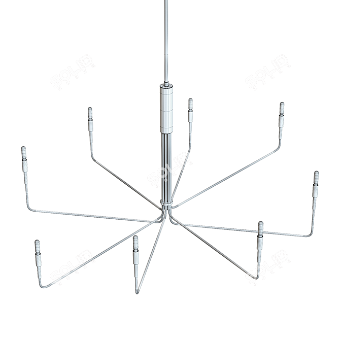 Elegant Clive 8-Arm Chandelier: Timeless Beauty 3D model image 5