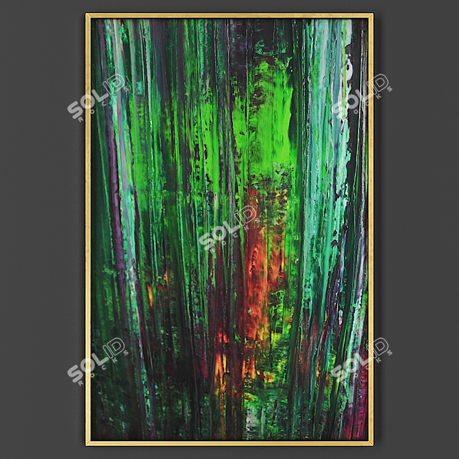 Elegant framed artwork 3D model image 1