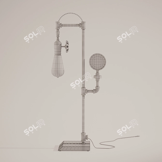 Steampunk Steam Lamp: Vintage Industrial Loft 3D model image 3