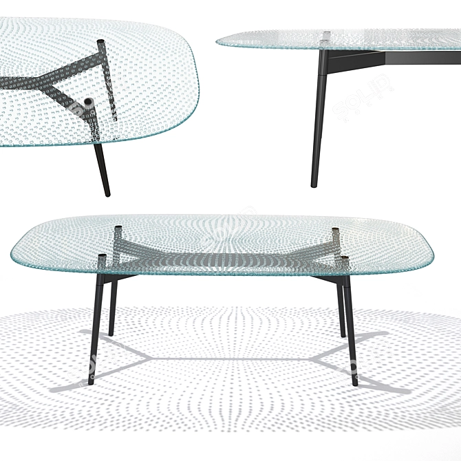 Fiam Coral Beach Table: Exquisite Design for Beachside Bliss 3D model image 2