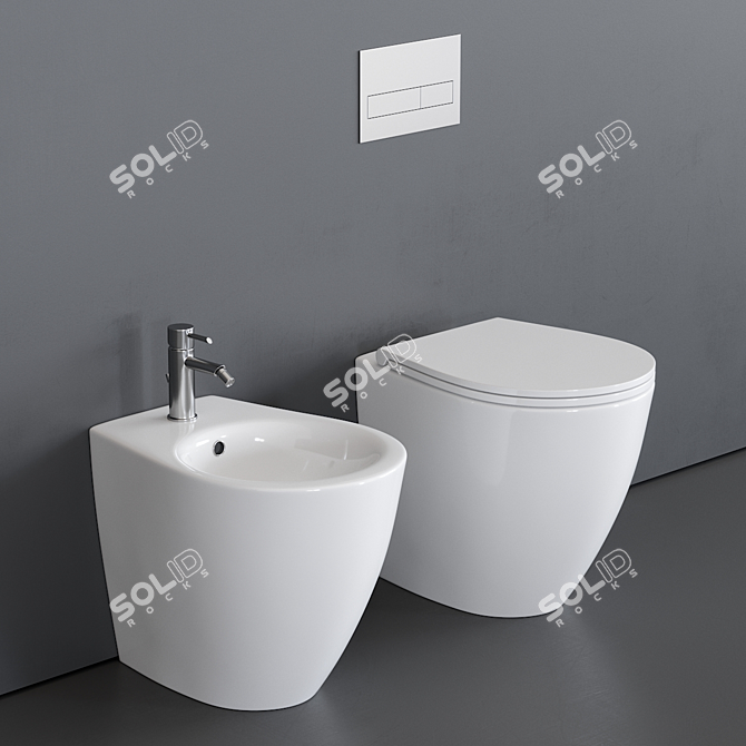 Bull 500 | Ceramic WC & Bidet 3D model image 1