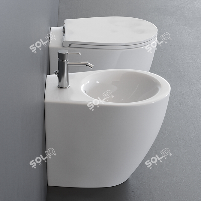 Bull 500 | Ceramic WC & Bidet 3D model image 2