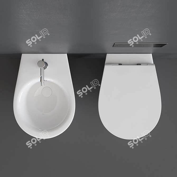 Bull 500 | Ceramic WC & Bidet 3D model image 4