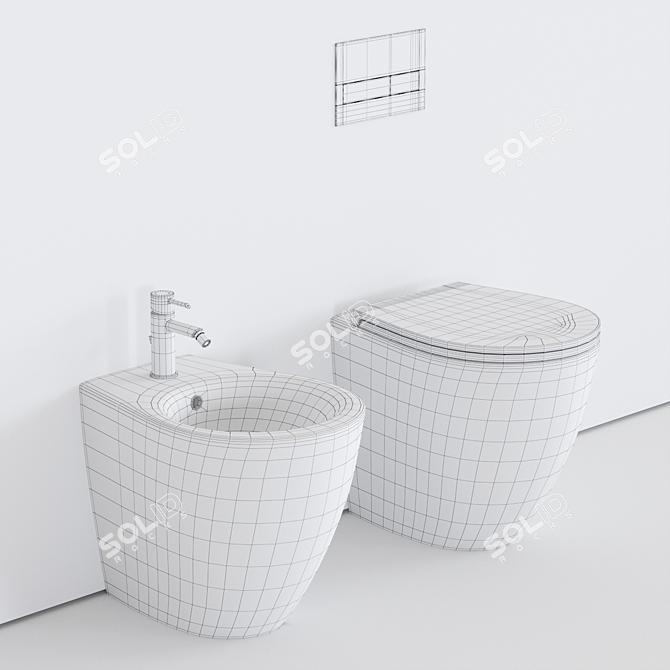 Bull 500 | Ceramic WC & Bidet 3D model image 5