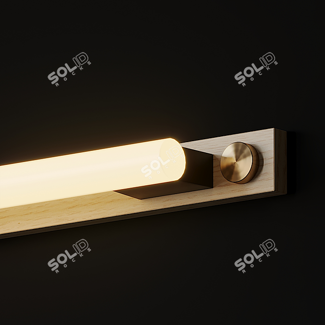 LINESTRA 110 OAK Wall Sconce: Modern Elegance 3D model image 3