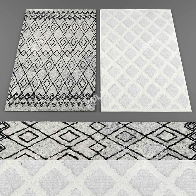 Stylish Froy Rugs Collection 3D model image 2