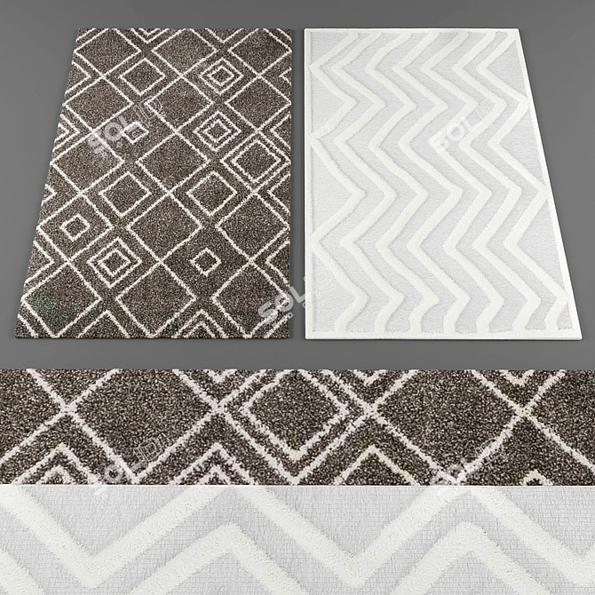 Stylish Froy Rugs Collection 3D model image 3