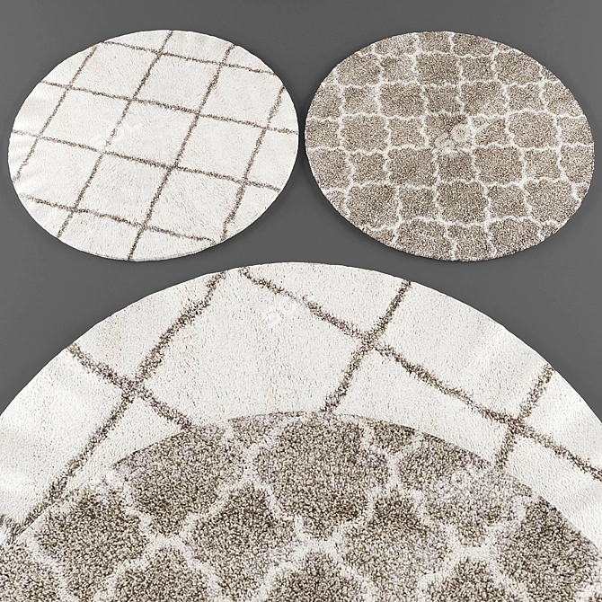 Frosty Elegance Rugs Collection 3D model image 2