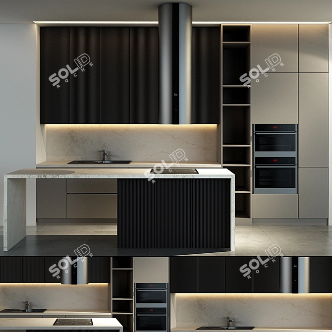 Morden Kitchen Set - 027 3D model image 1