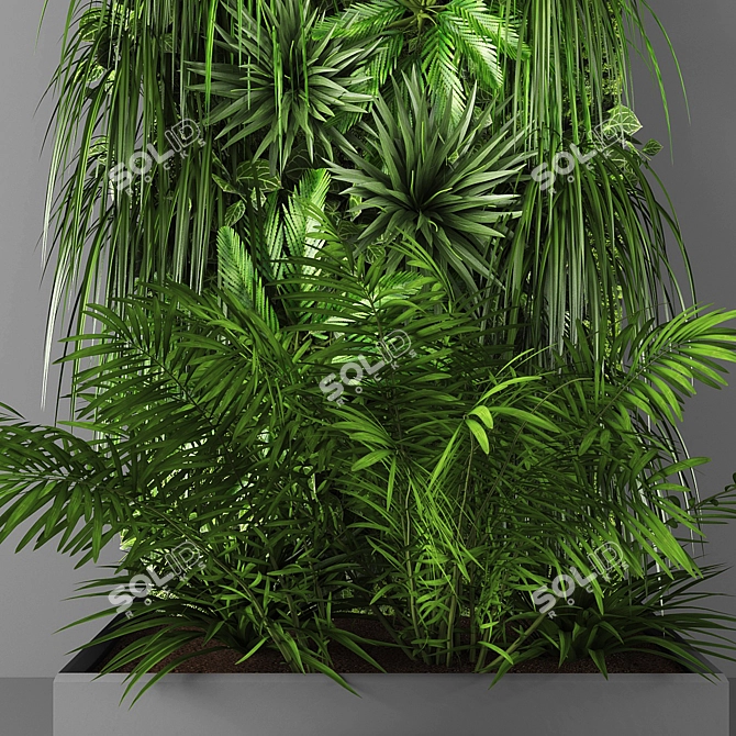 Poly Verts Vertical Garden 3D model image 2