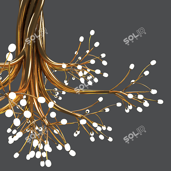 Elegant Crystal Luminaire 3D model image 2