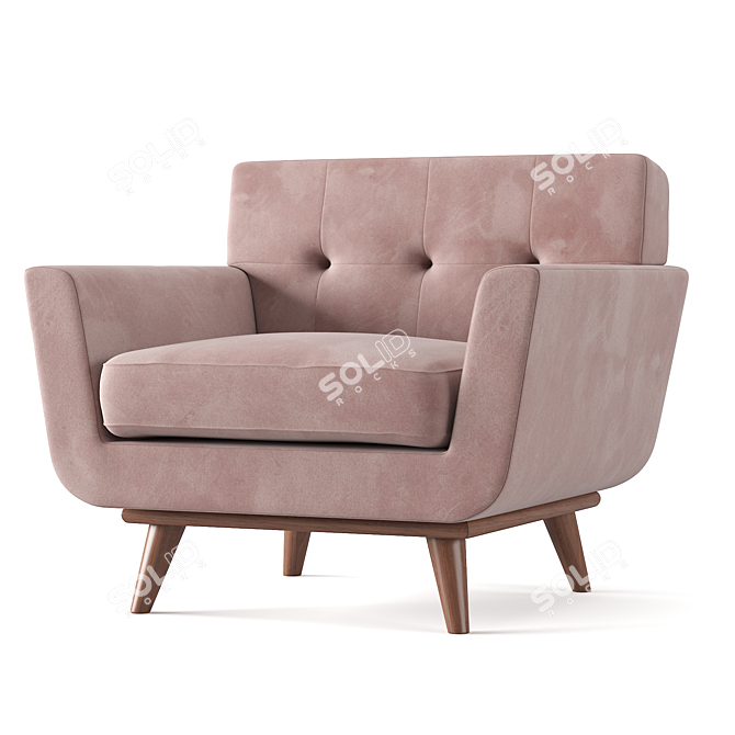 Retro Relaxation: Johnston Club Chair 3D model image 2