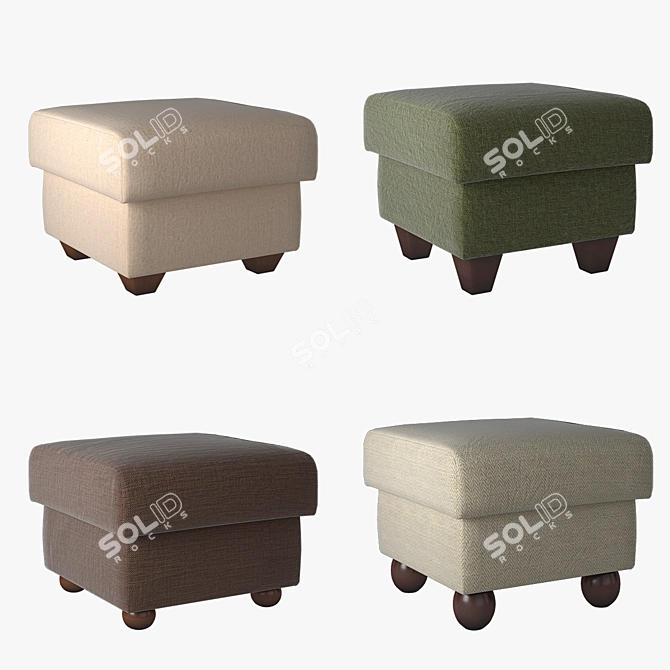 Title: Versatile Poofs Set 3D model image 7