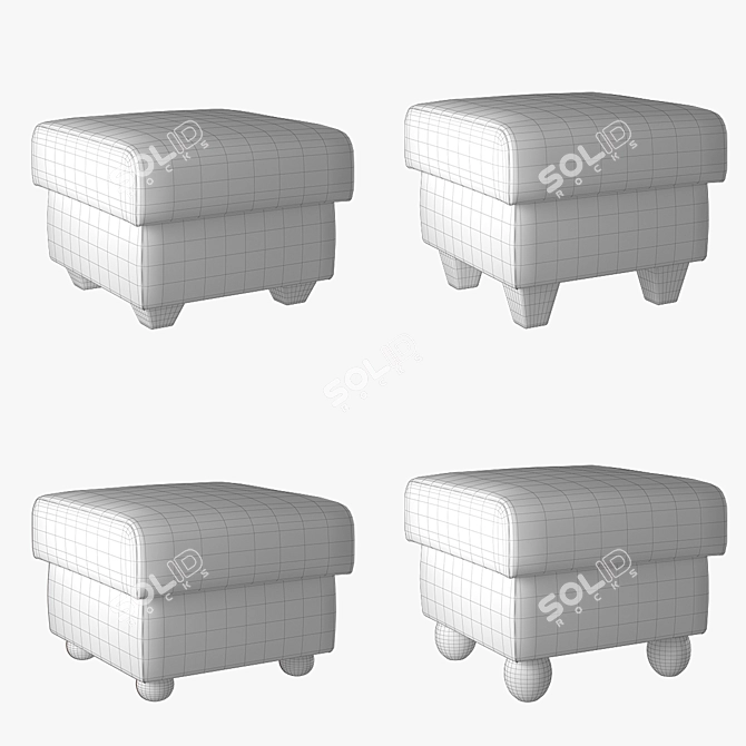 Title: Versatile Poofs Set 3D model image 10