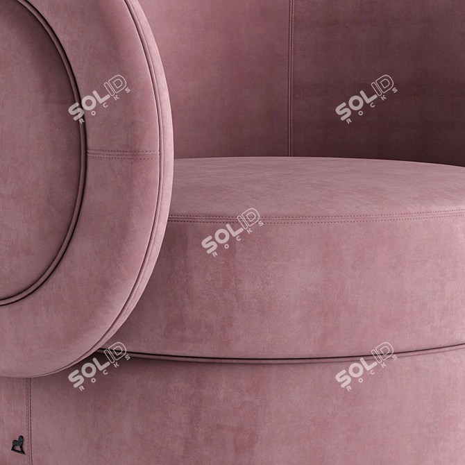 Elegant Pink Dyor Armchair 3D model image 2