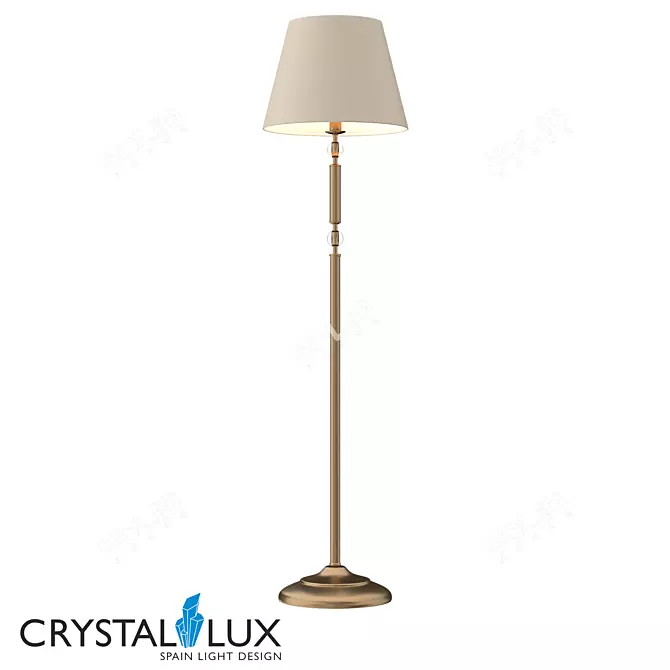 Crystal Lux Flavio PT1 Gold Pendant 3D model image 1