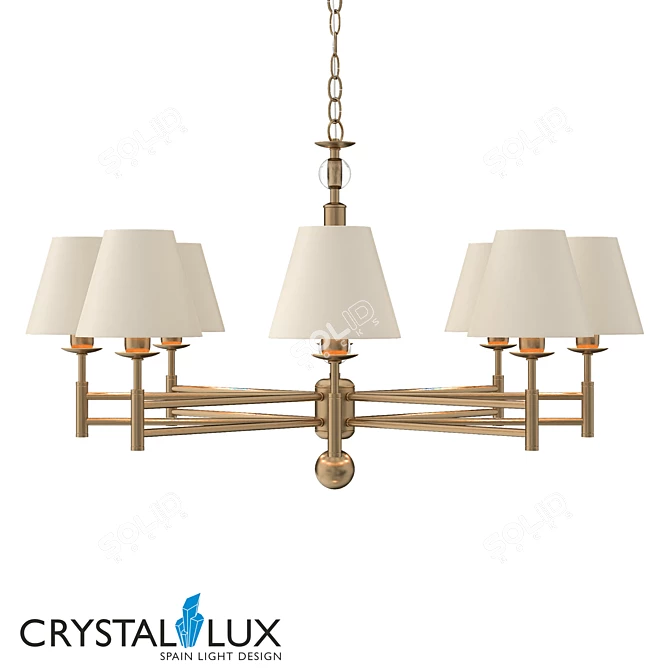 Crystal Lux FLAVIO SP8 GOLD Pendant 3D model image 1