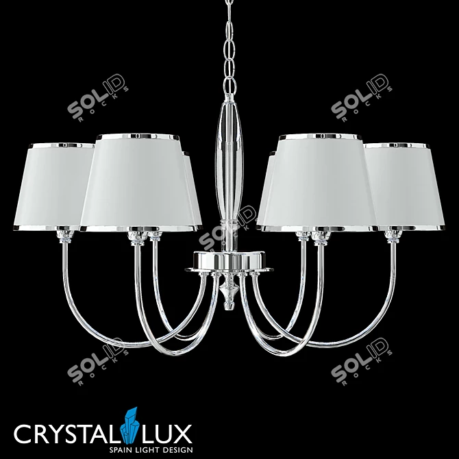 Modern Chrome Pendant from Favor Collection 3D model image 1