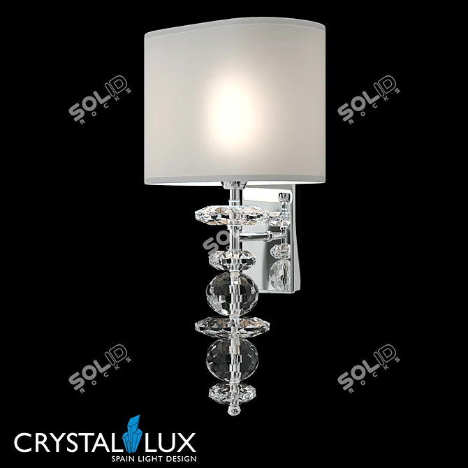 Crystal Lux Armando AP1.2 Chrome Pendant 3D model image 1