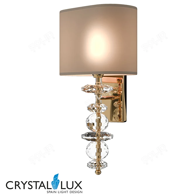 Crystal Lux Armando AP1.2 Gold Pendant 3D model image 1