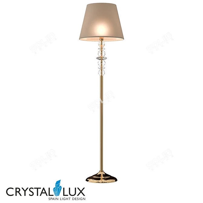 Crystal Lux Armando Pt1 Gold Pendant 3D model image 1