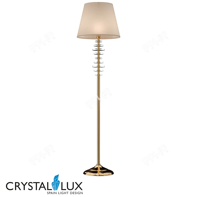 Crystal Lux Armando Pt1 Gold Pendant 3D model image 3