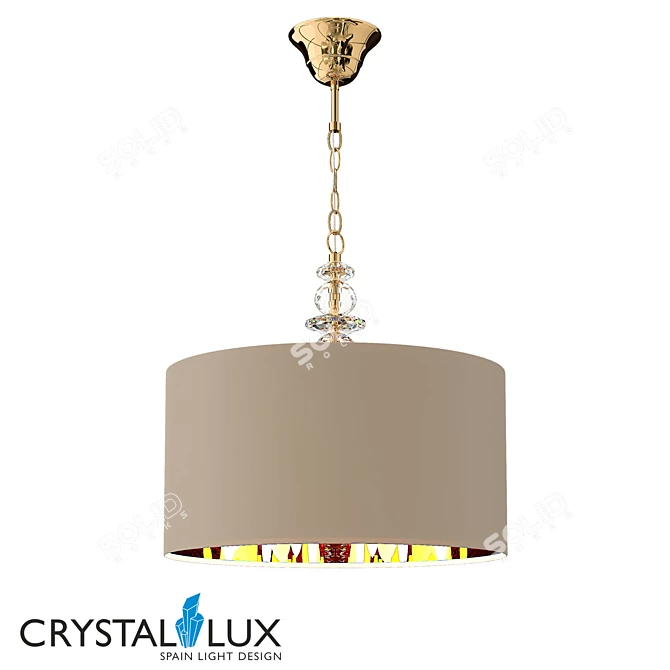 Crystal Lux Armando SP4 Gold Pendant 3D model image 1