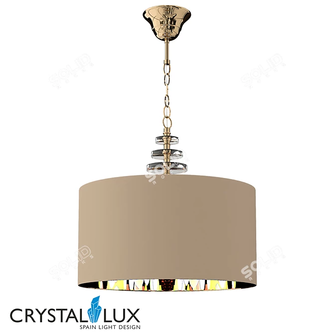 Crystal Lux Armando SP4 Gold Pendant 3D model image 3
