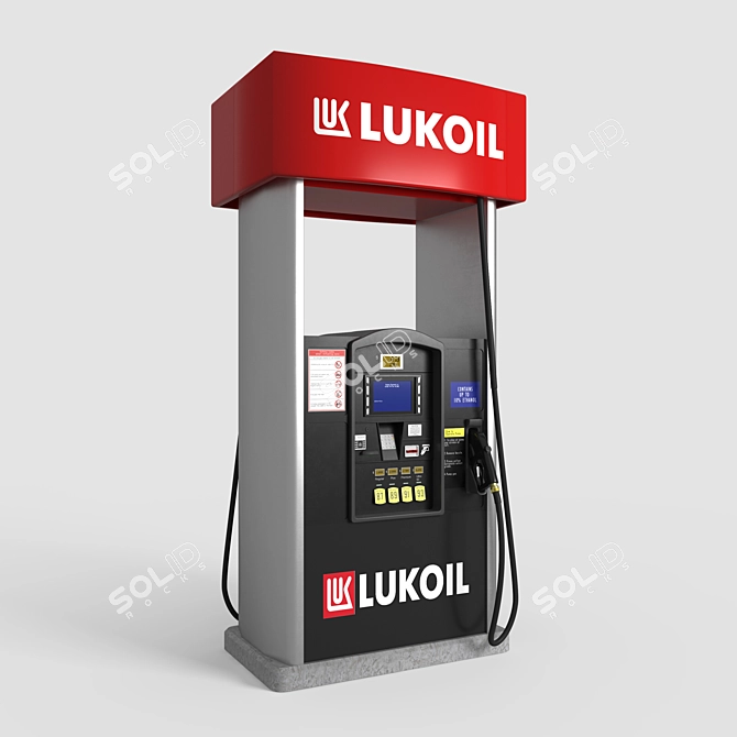 Lukoil Gas Station: Foreign Style 3D model image 1