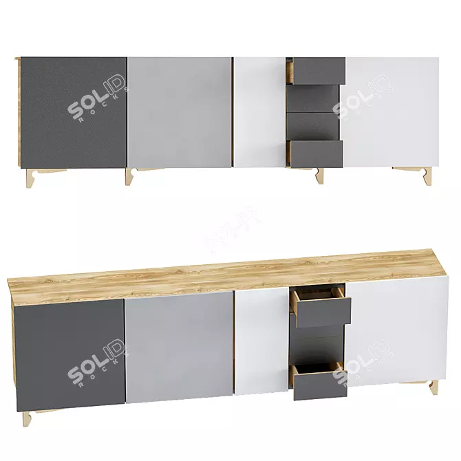 Modern Starbuck Sideboard: 2013 Design 3D model image 1