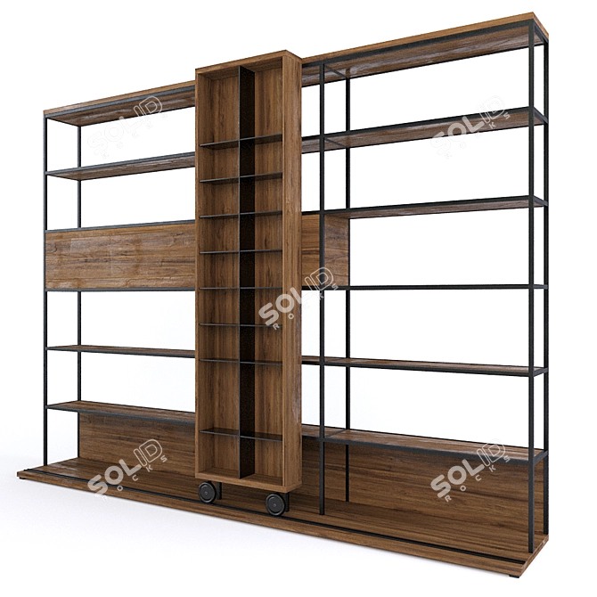 Literatura Open: Elegant Bookcase by Punt Moble 3D model image 1
