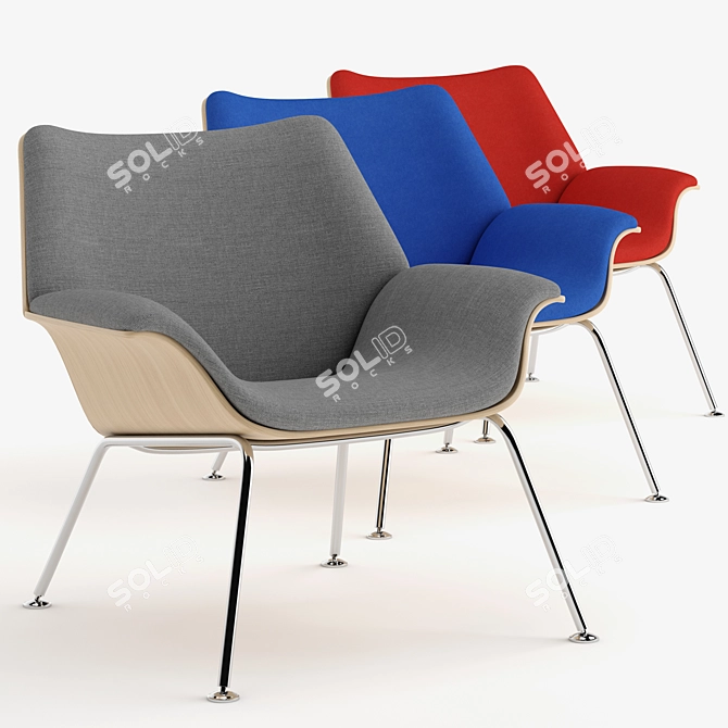 Modern Herman Miller Swoop Lounge Chair 3D model image 1