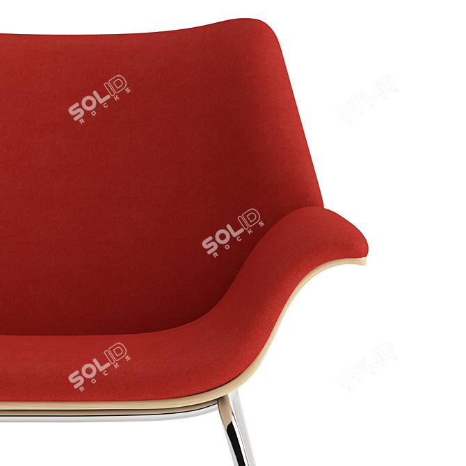 Modern Herman Miller Swoop Lounge Chair 3D model image 3