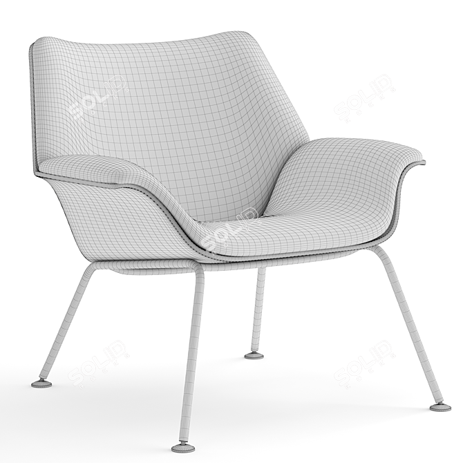 Modern Herman Miller Swoop Lounge Chair 3D model image 4