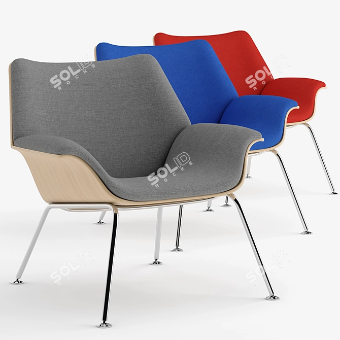 Modern Herman Miller Swoop Lounge Chair 3D model image 5