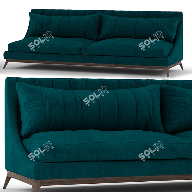 Galatea Classic Velvet Sofa 3D model image 1
