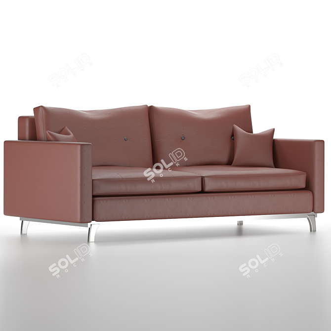 Modern Leather Sofa 3D model image 3