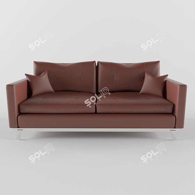 Modern Leather Sofa 3D model image 5