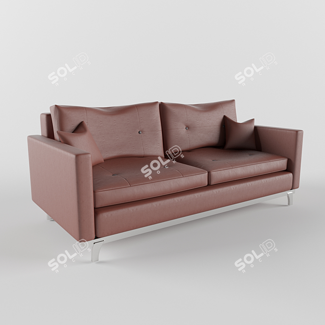 Modern Leather Sofa 3D model image 7